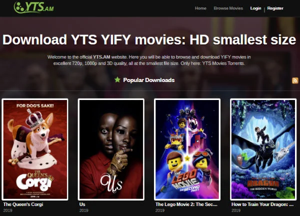 YTS.mx Proxy List, YIFY Torrents